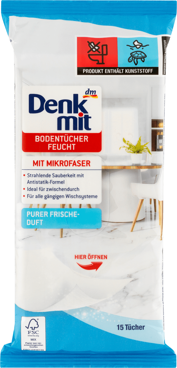 Feuchte Bodentücher Purer Frische-Duft, 15 St