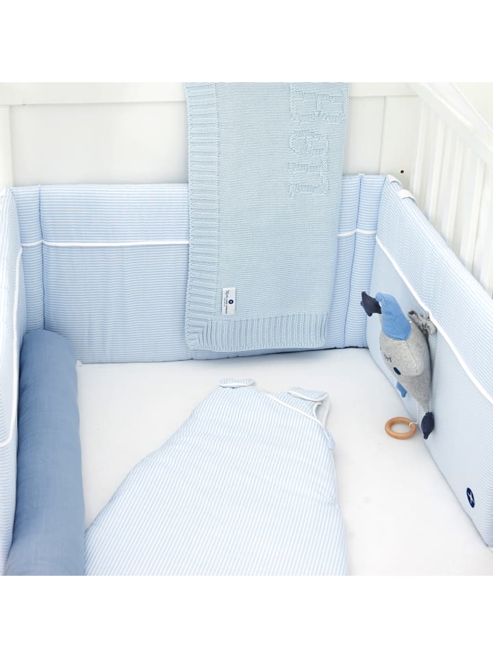 nordic coast company  Schlafsack in Blau Weiß gestreift günstig kaufen