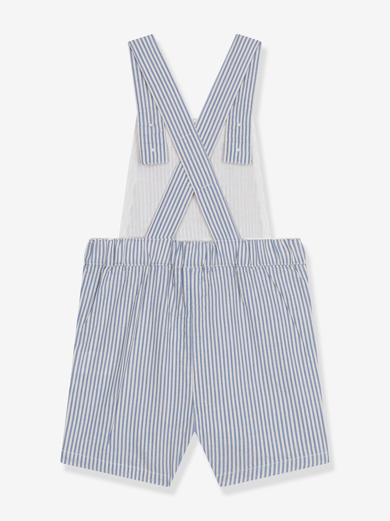 Petit Bateau Kurze Baby Latzhose PETIT BATEAU - blau