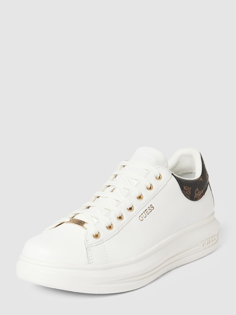Sneaker mit Label-Print Modell 'VIBO' in weiß