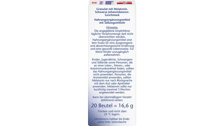 Doppelherz Melatonin Schneller Einschlafen Direct 20 Portionen