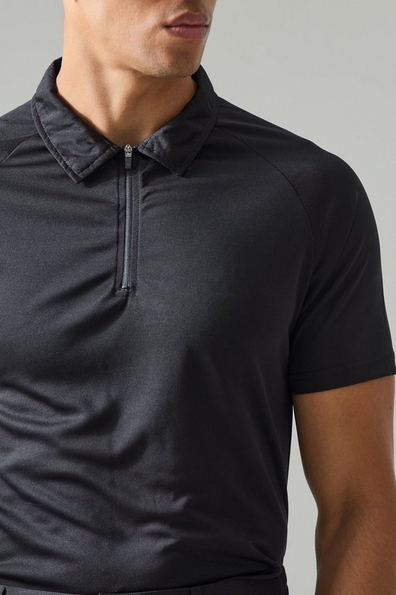 Man Active Golf Poloshirt mit Reißverschluss