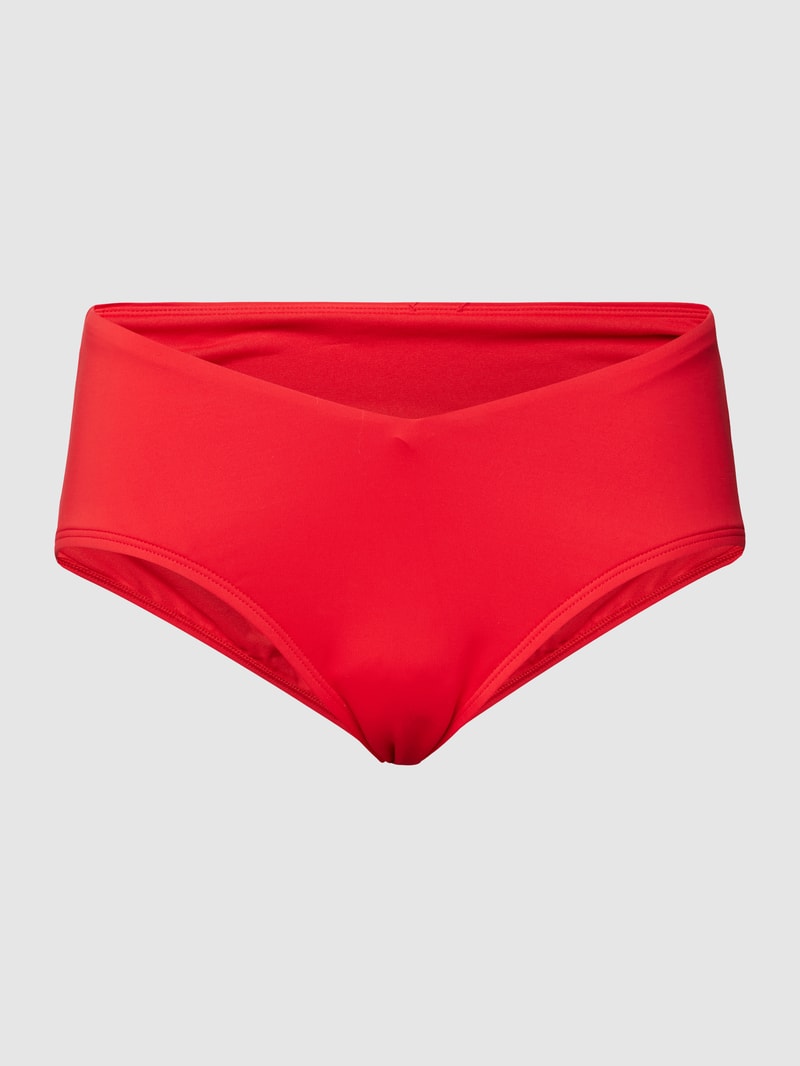 Bikini-Hose mit Label-Detail in rot