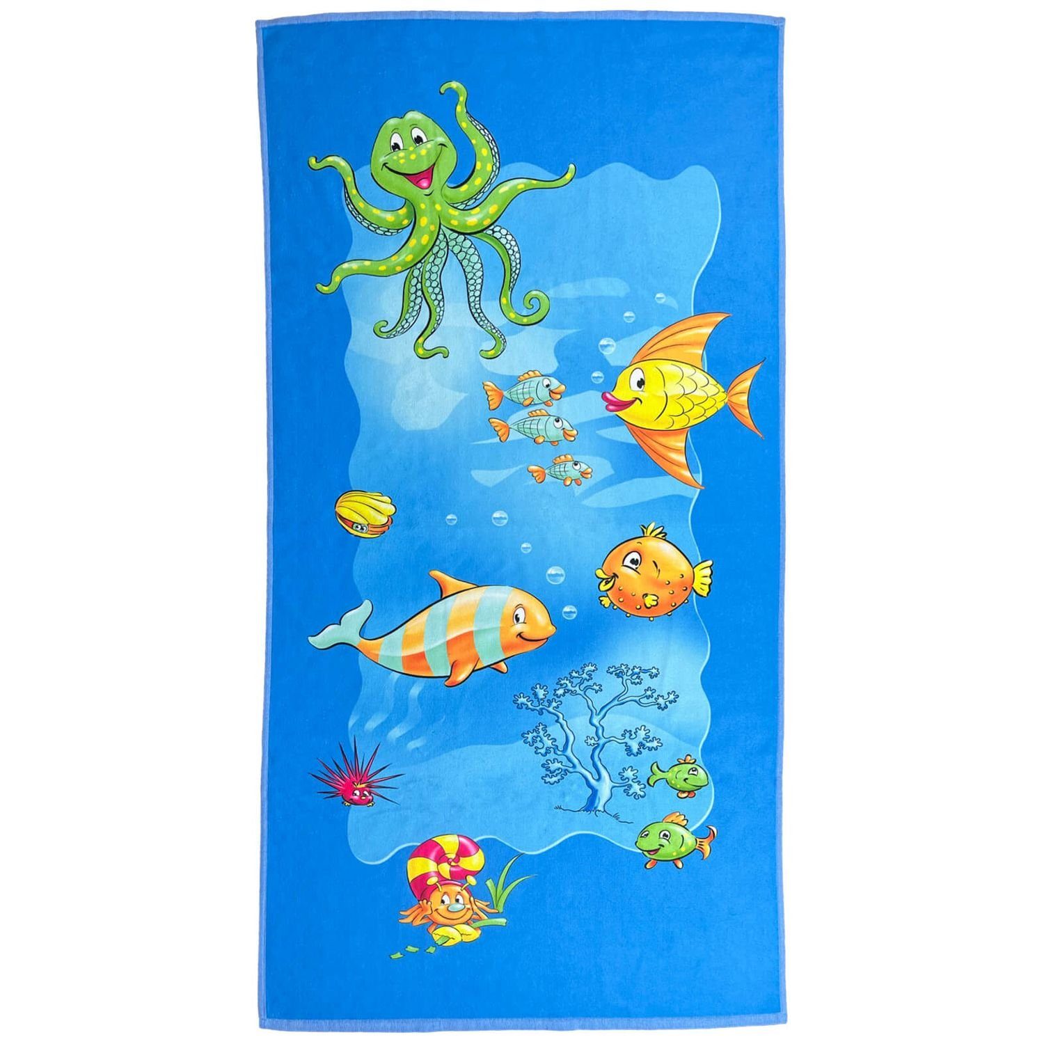 ESPiCO Strandtuch Unterwasserwelt 75x150 cm, Frottee (1-St), Meer, Fische, Krake, Muschel