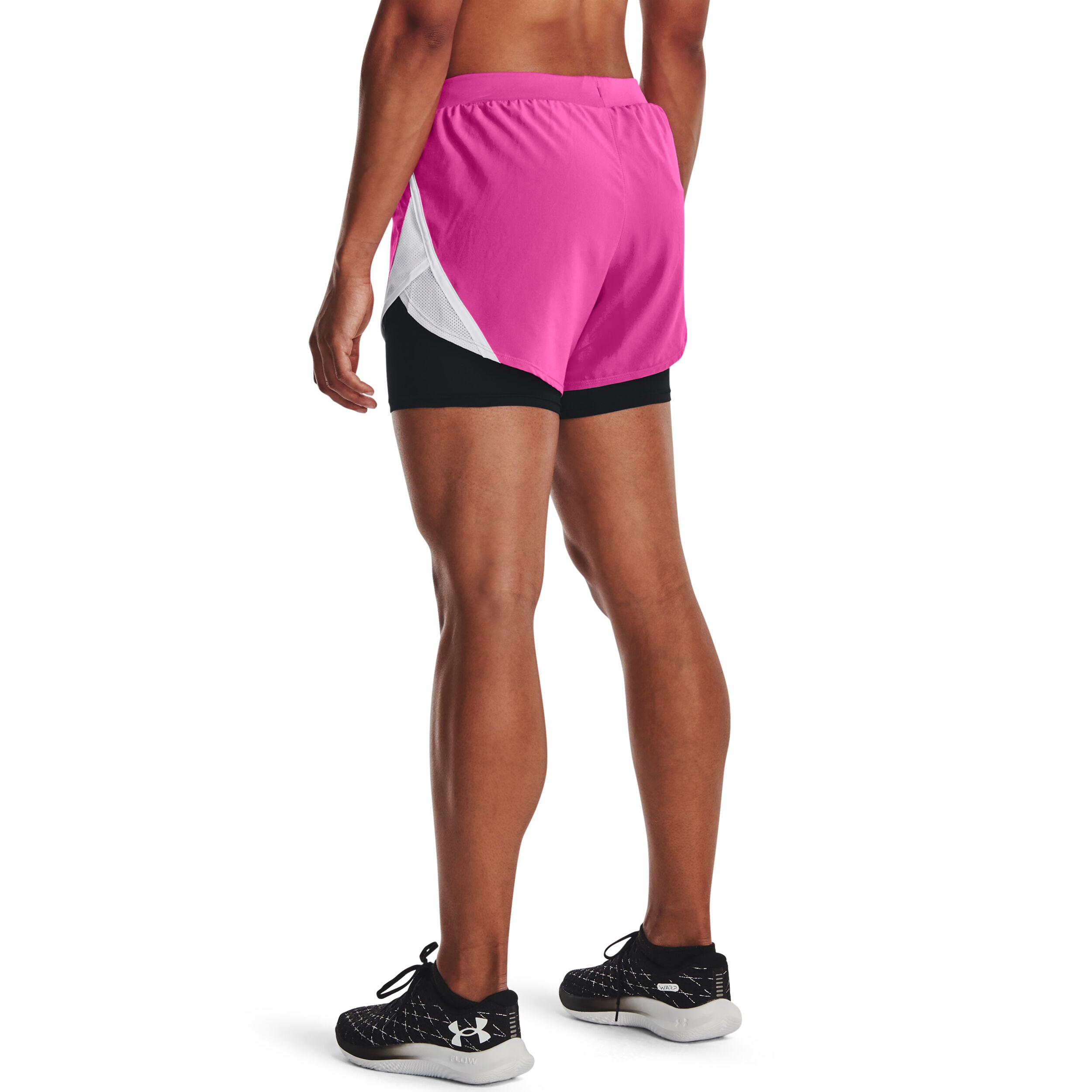 Fly By 2.0 2in1 Shorts Damen - Pink, Weiß