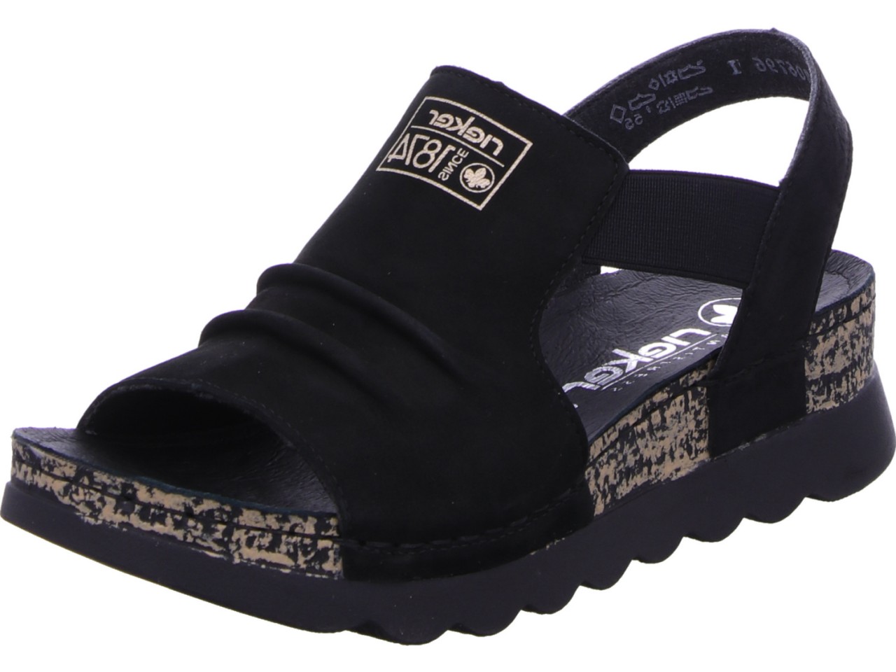 RIEKER Klassische Sandalen schwarz