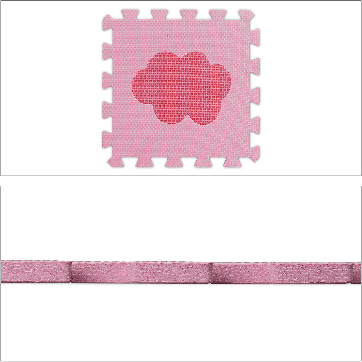 34-tlg. Puzzlematte mit Rand und Motiven