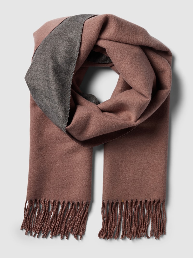 Schal mit Ausfransungen in rosé