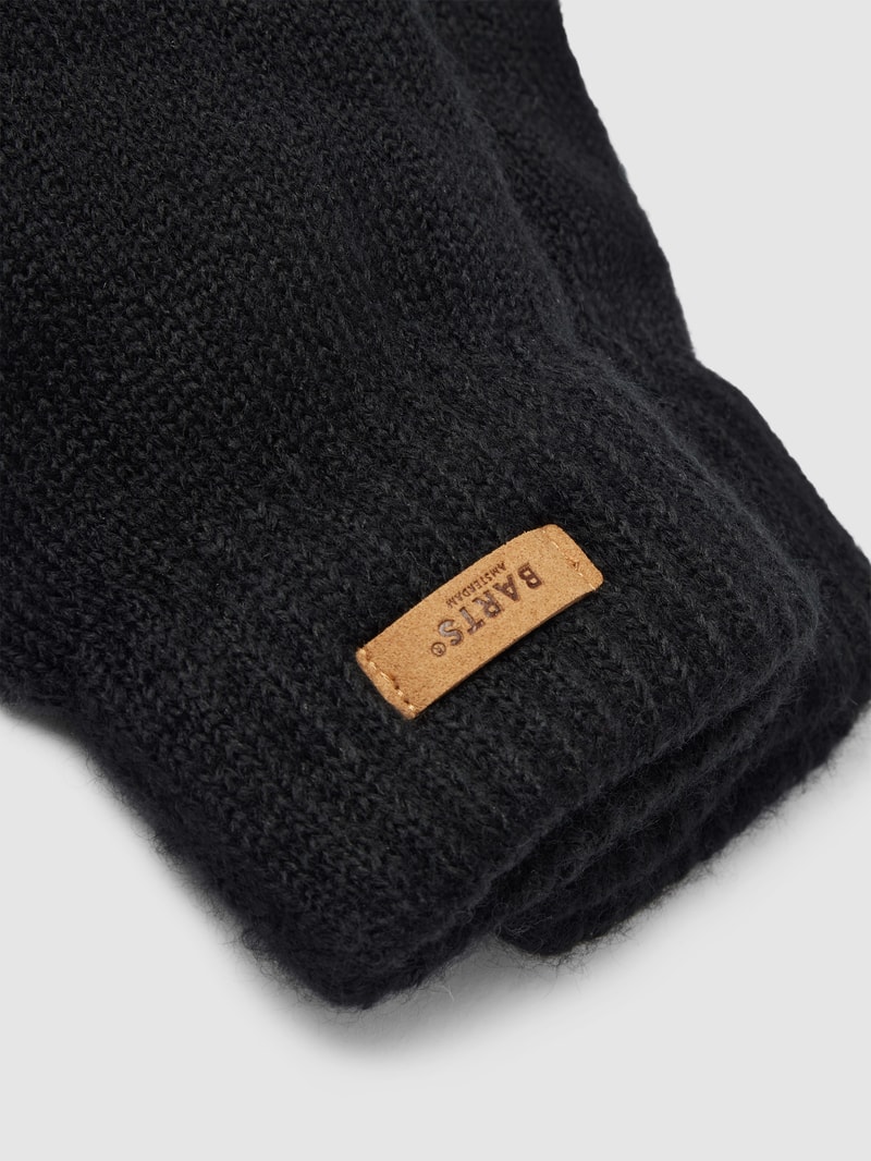 Handschuhe mit Label-Detail Modell 'Witzia' in schwarz