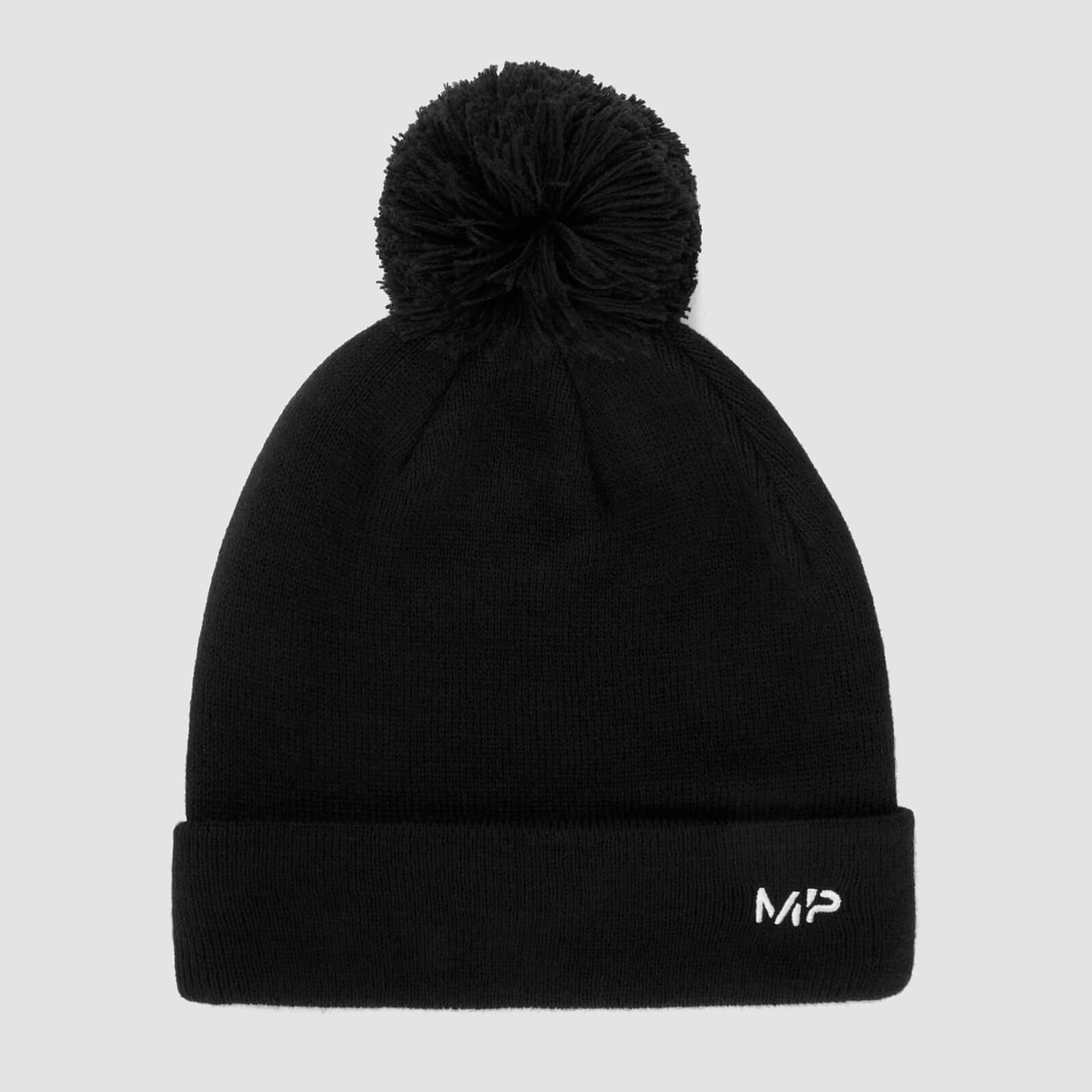 Bonnet à pompon MP – Noir/Blanc