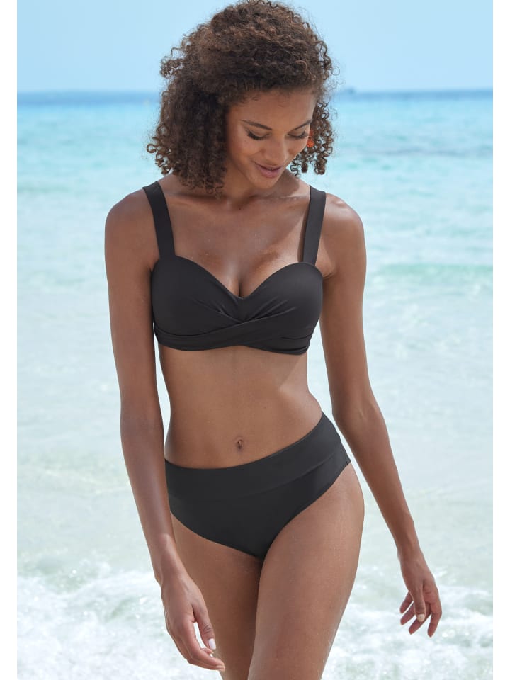 LASCANA Bandeau-Bikini-Top in schwarz günstig kaufen