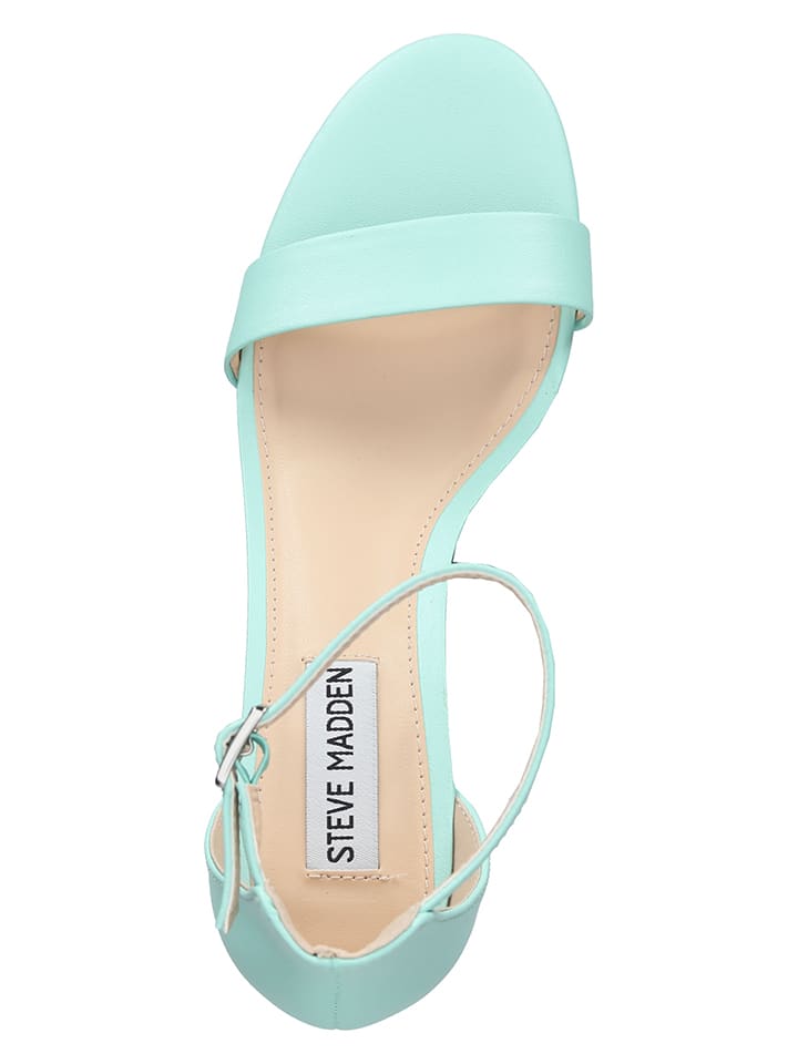 Steve Madden Leder-Sandaletten in Türkis günstig kaufen