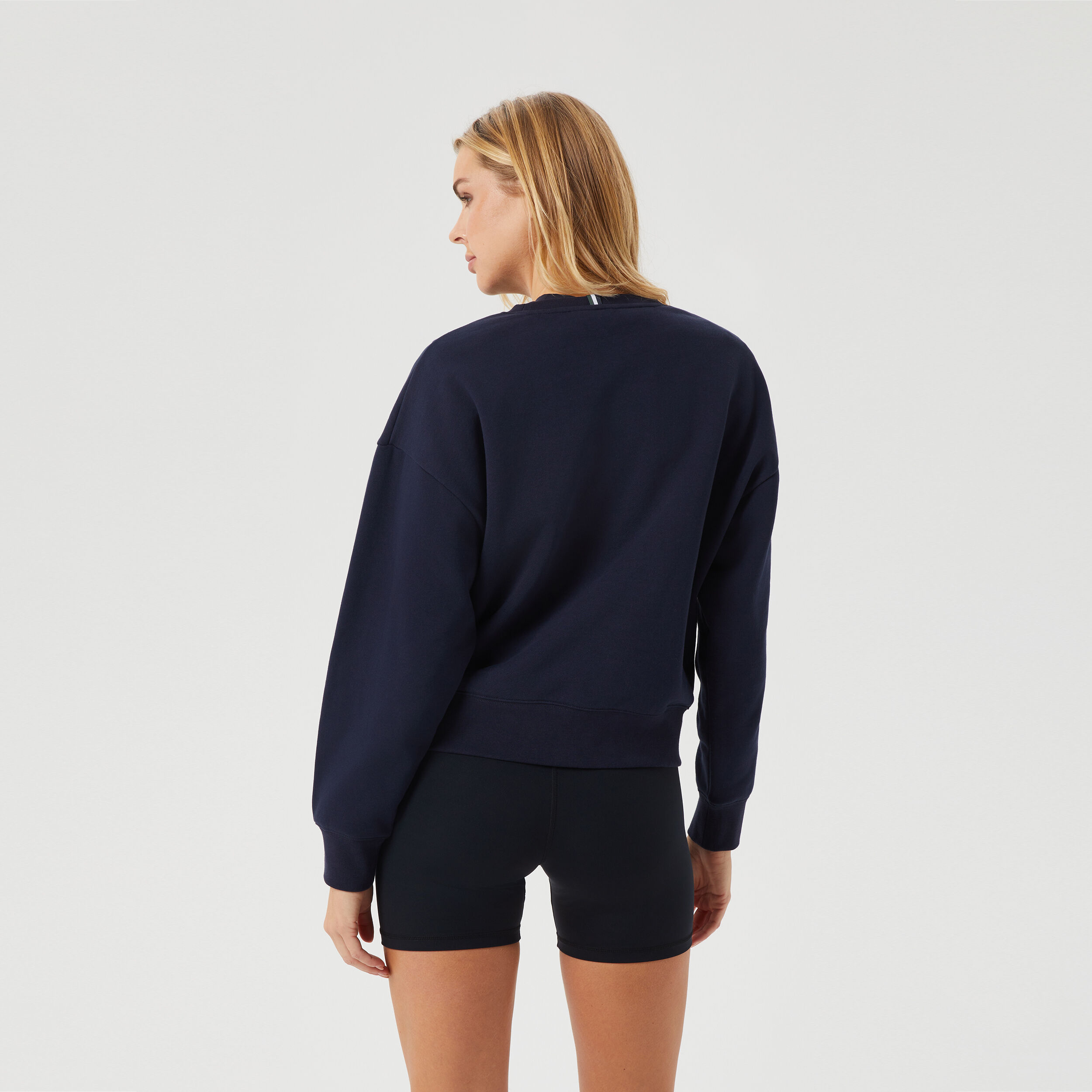 Ace Boyfriend Crew T-Shirt Damen - Dunkelblau