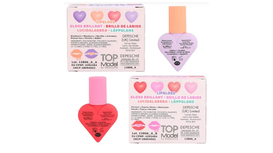TOPModel Lipgloss Sweet Heart BEAUTY and ME sortiert