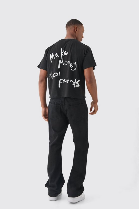Baby T-Shirt mit Make Money Not Friends Slogan