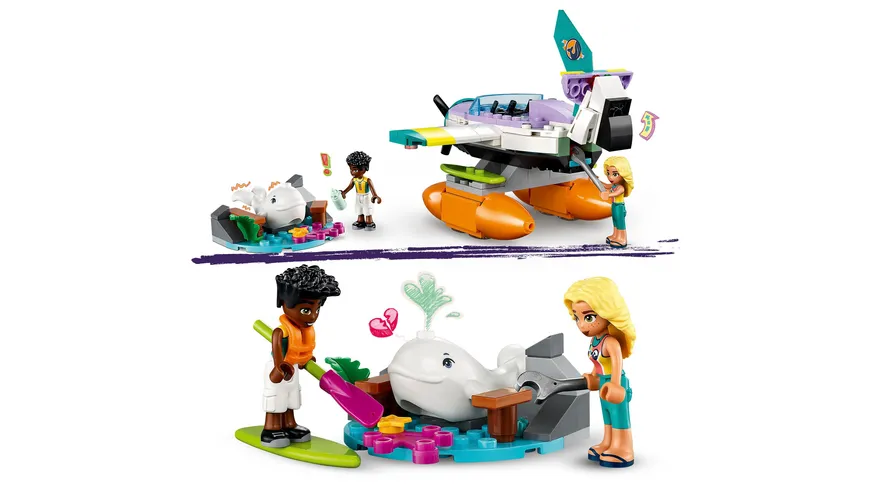 LEGO Friends 41752 Seerettungsflugzeug, Flugzeug-Spielzeug & Mini-Puppen
