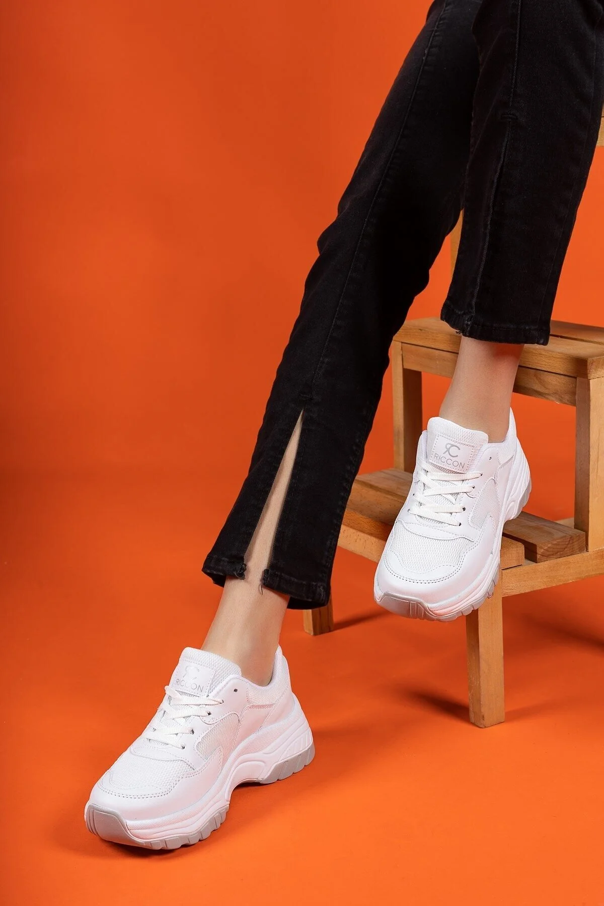 Riccon  Weiße Damen-Sneakers0012140
