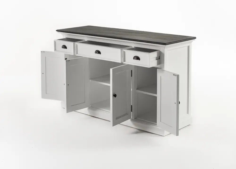 Novasolo Buffet Halifax Contrast Buffetschrank mit 4 Türen und 3 Schubladen