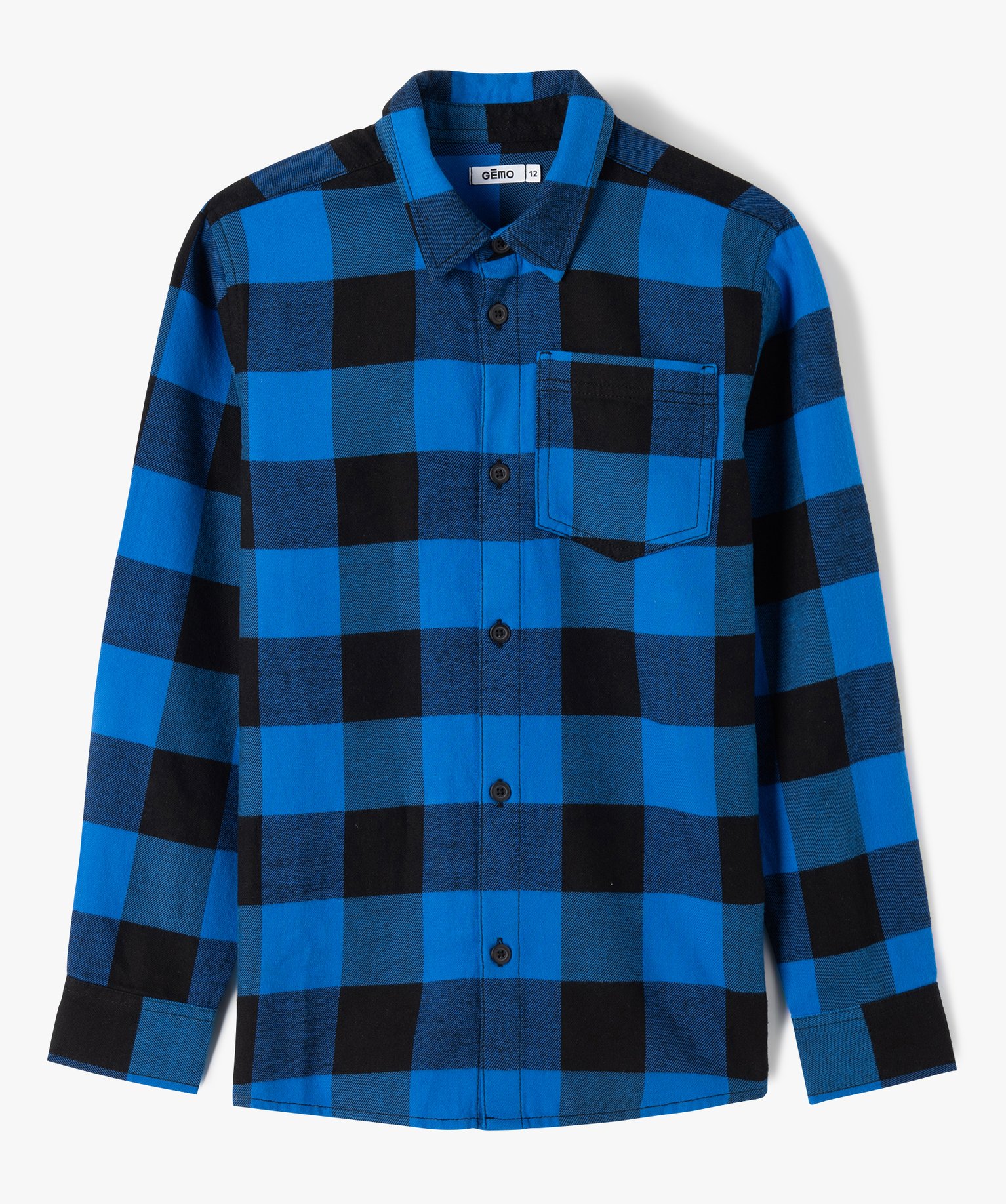 Chemise Garçon à manches longues en flanelle carreaux | GEMO
