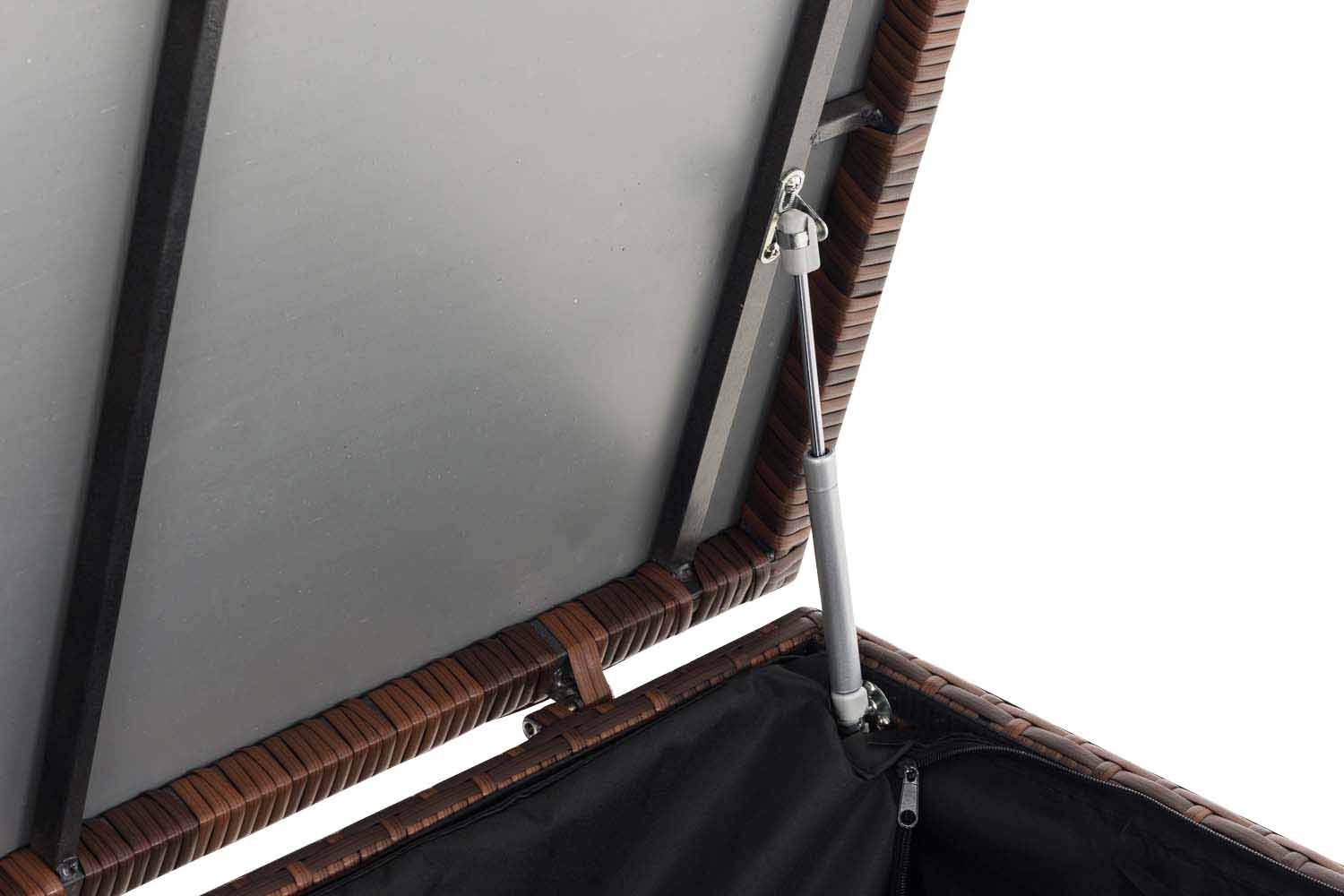 CLP Auflagenbox Comfy, Polyrattan, Gartentruhe für Kissen & Auflagen