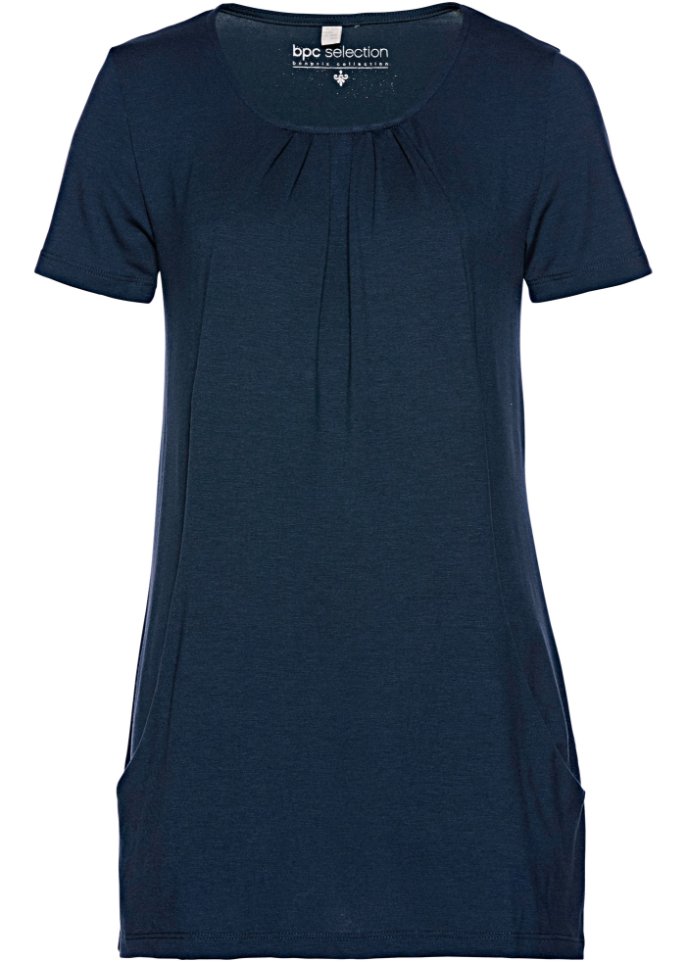 Longshirt mit rundhals Dekollete