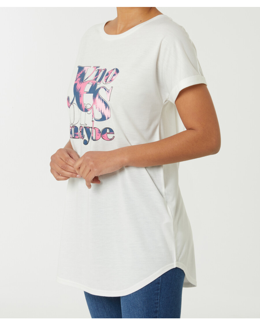 Weißes Longshirt
