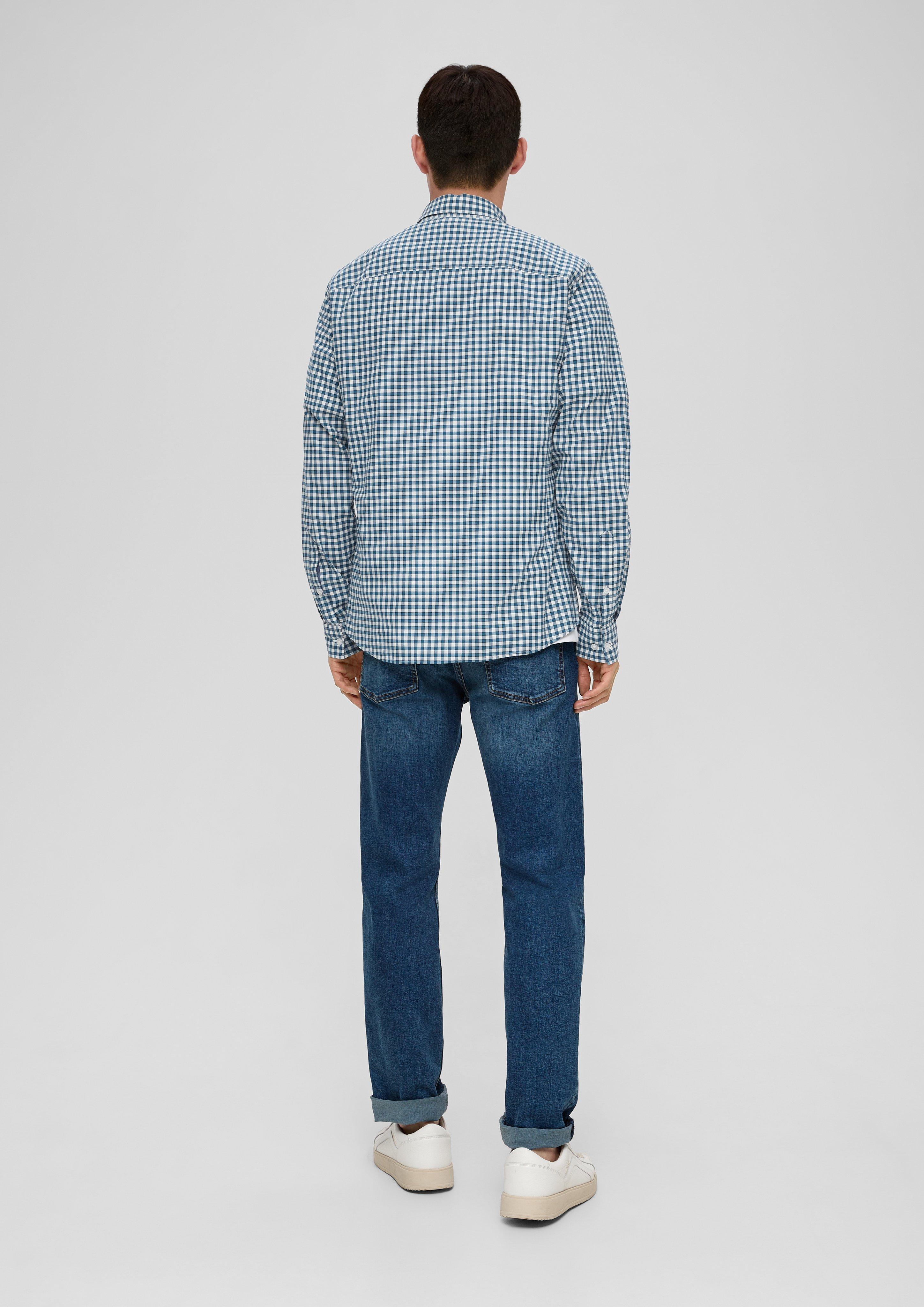 Slim: Karohemd aus Baumwollstretch  2133278-69N1