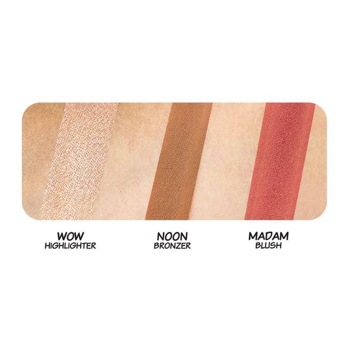Double Crosser Highlighter, Bronzer & Blush Palette