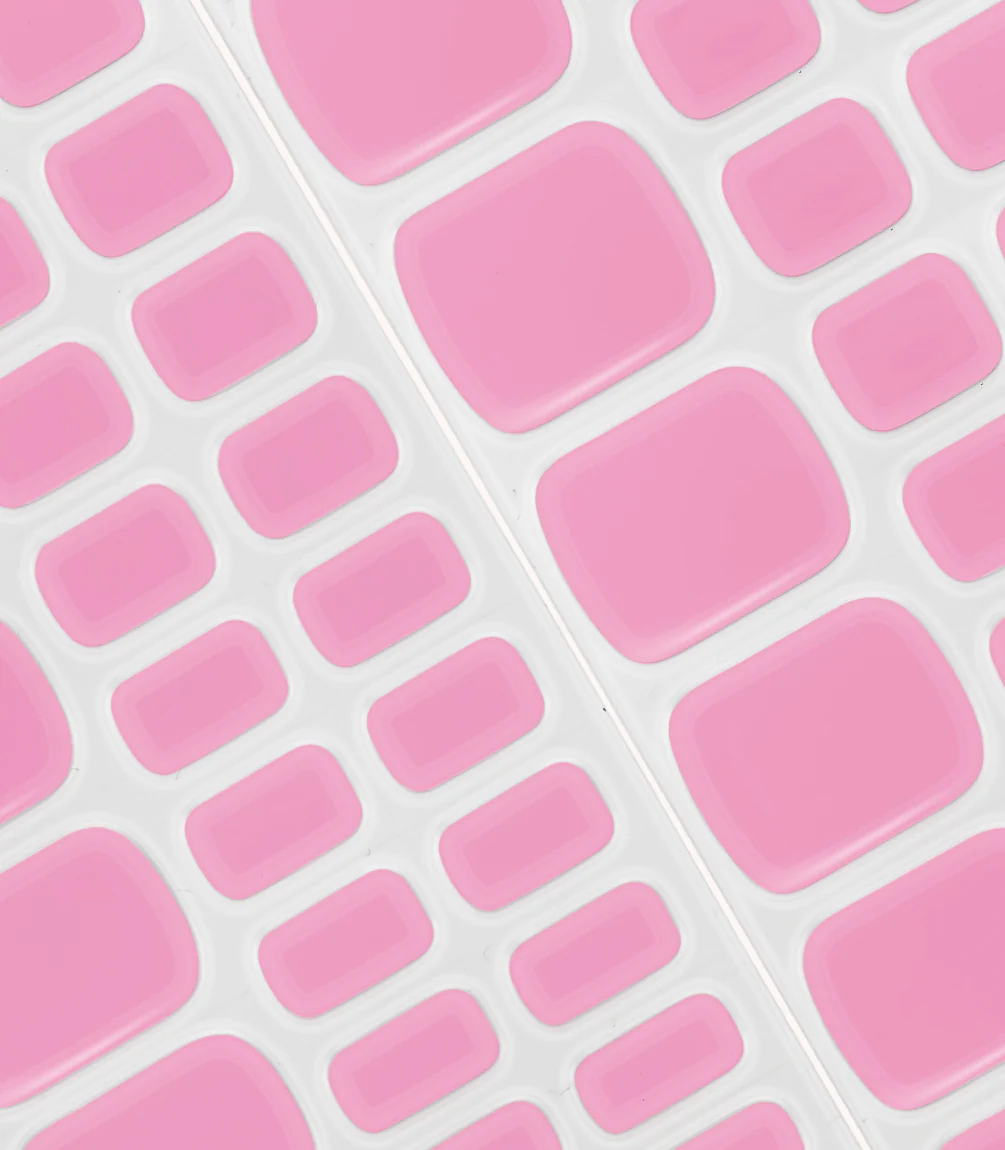 457 pegatinas de gel para uñas de pedicura color rosa hibisco