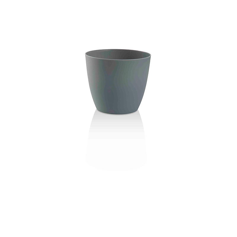 Blomsterpotte Ella ø 18 cm, plast, stengrå