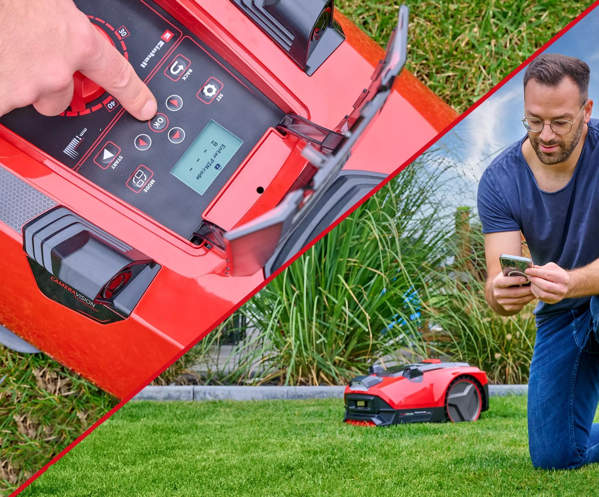 Einhell 3413975 FREELEXO CAM PLUS 600 Li Kit Mähroboter 4,0 Ah und Ladegerät im Karton