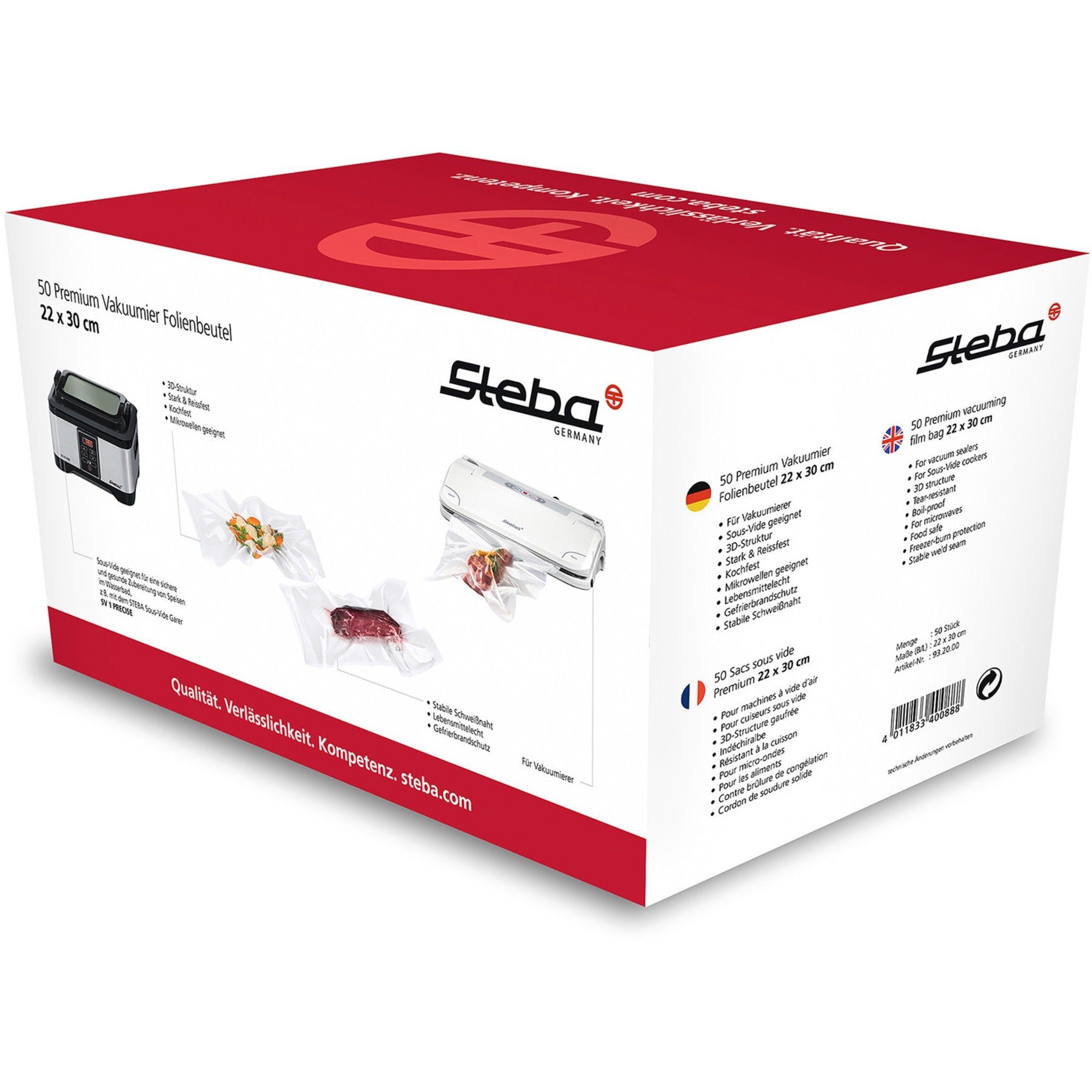 Steba Vakuumierer Steba Vakuumierbeutel 22 x 30cm, Vakuumier-Folien