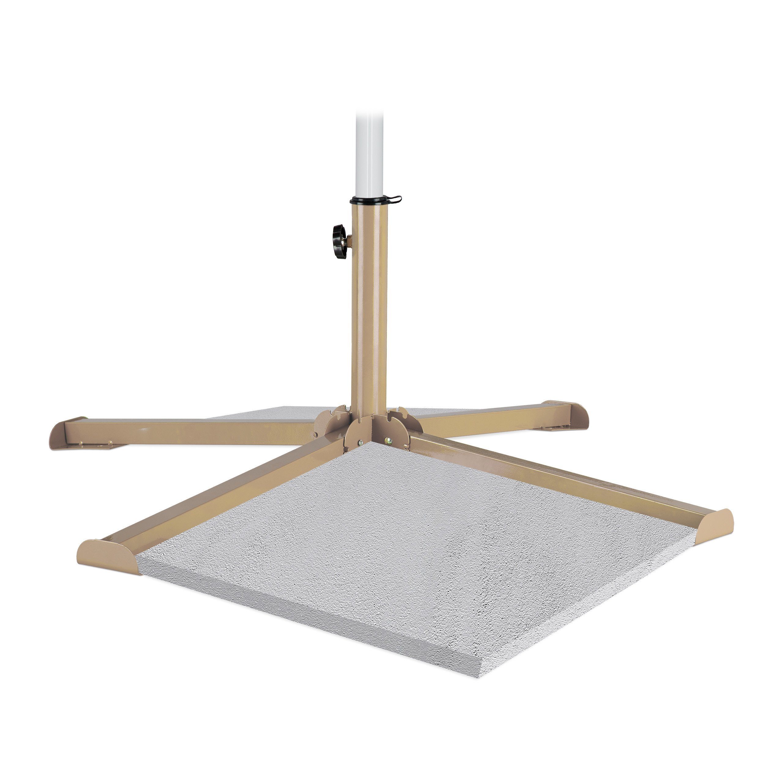 relaxdays Plattenständer Platten Sonnenschirmständer braun