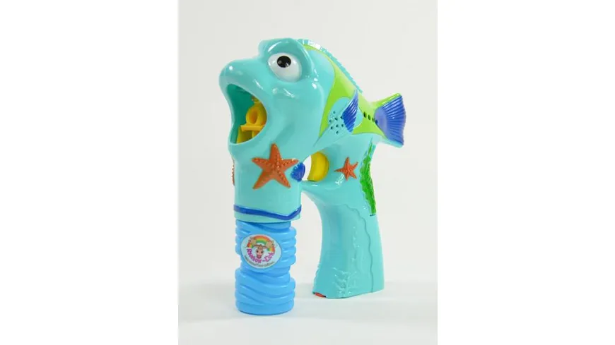 Kögler - Seifenblasenpistole Fishy, Fisch, mit Licht und Geräusch, 2-fach sortiert 40 ml