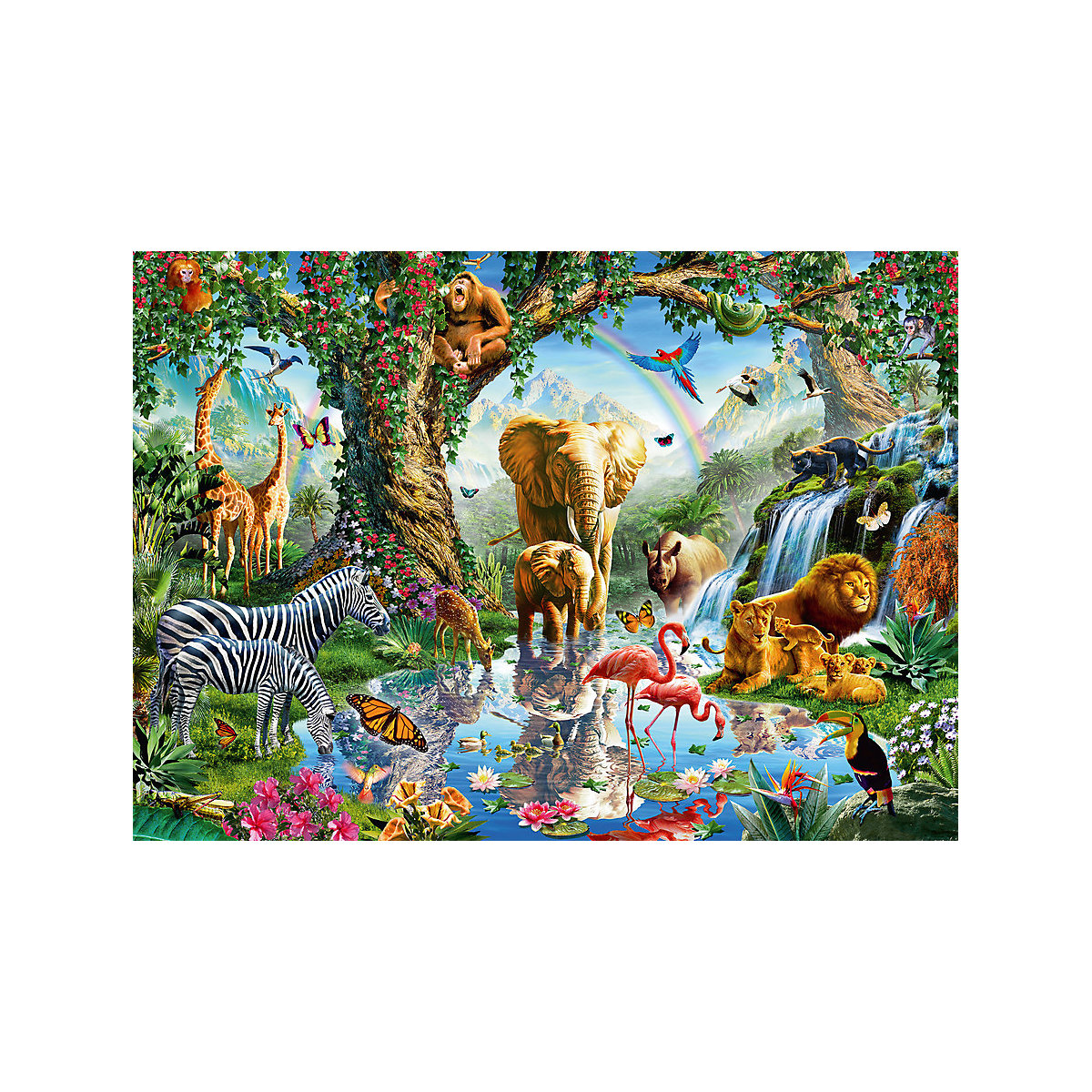Puzzle 1000 Teile, 70x50 cm, Abenteuer im Dschungel