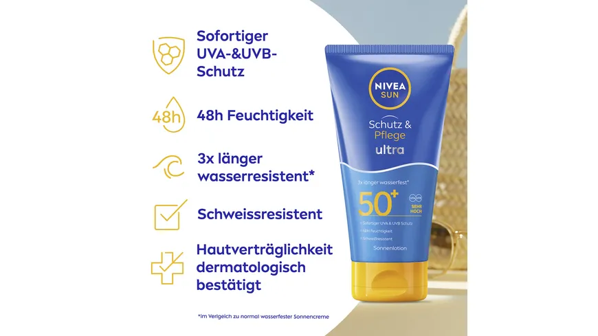 NIVEA SUN Schutz & Pflege ultra Lotion 50+ 150 ml