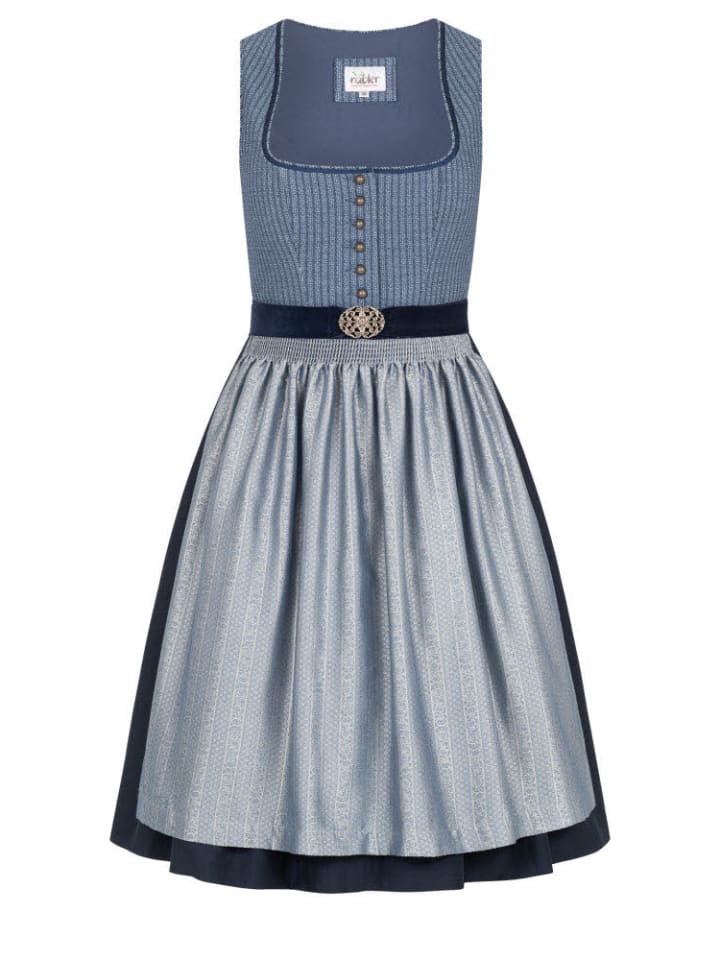 Nübler Midi Dirndl Edeltraut in Dunkelblau günstig kaufen