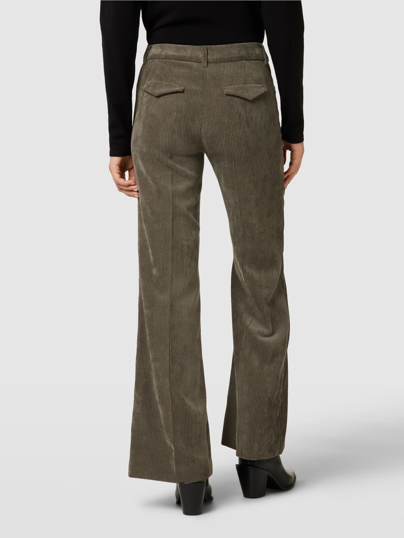 Anzughose aus Cord in khaki