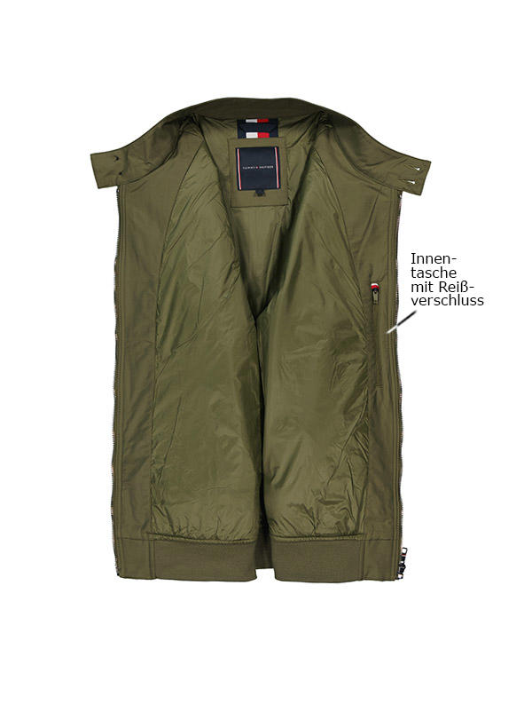 Tommy Hilfiger, Blouson, Baumwolle wattiert, olivgrün