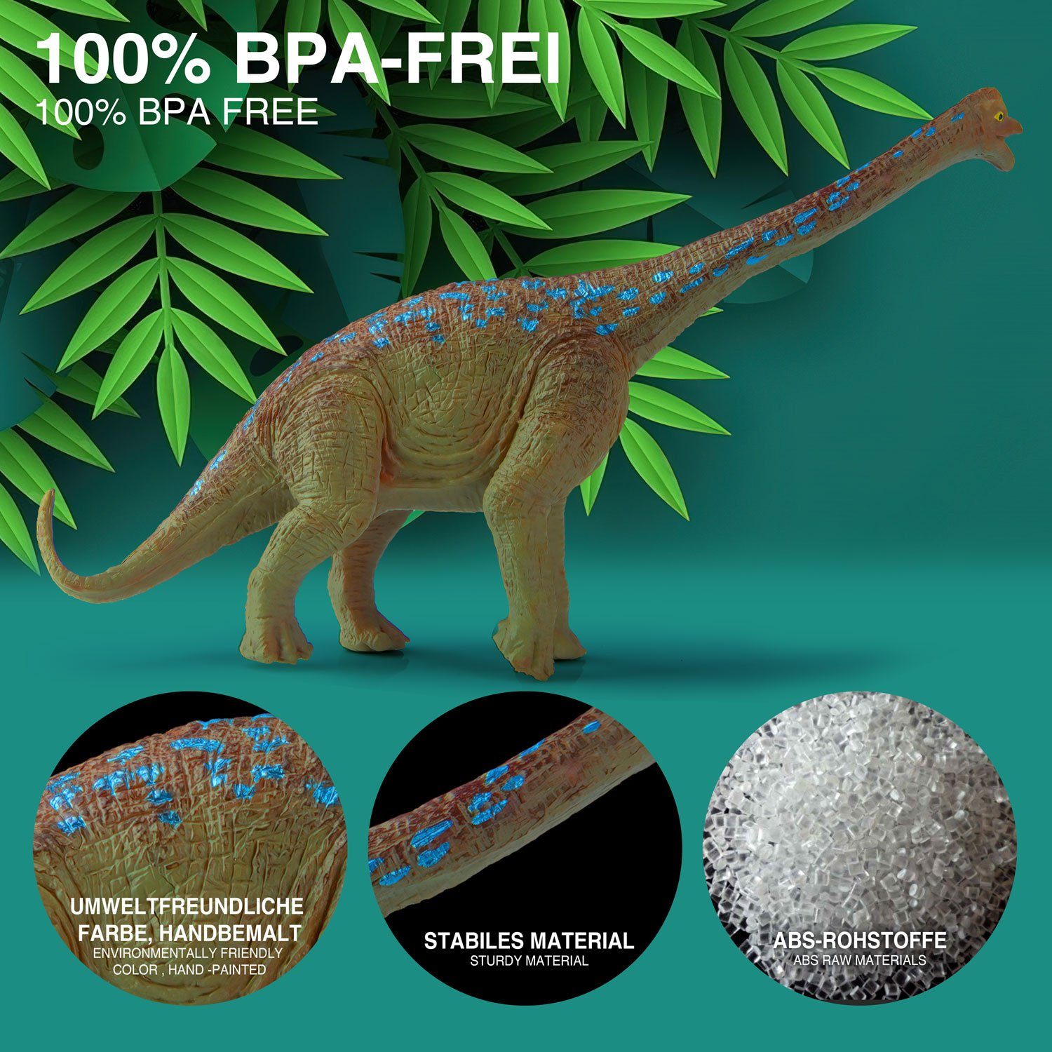 Goods+Gadgets Spielfigur Dino-Set Dinosaurier Figuren, (Abenteuer Tier-Welt, Spielset für Kinder), mit Aufbewahrungsbox