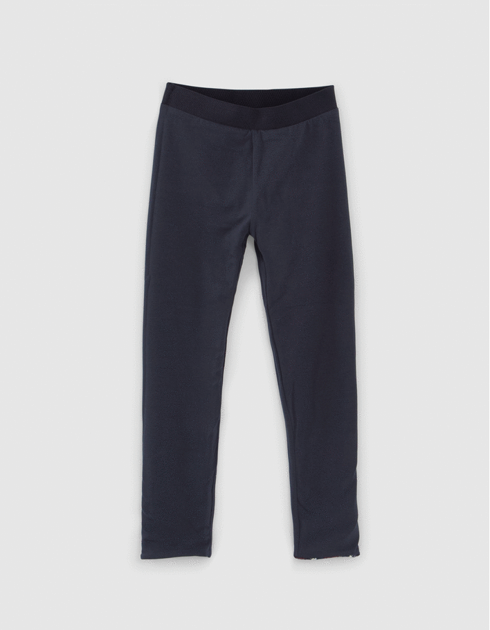 Leggings réversible imprimé étoiles et marine fille