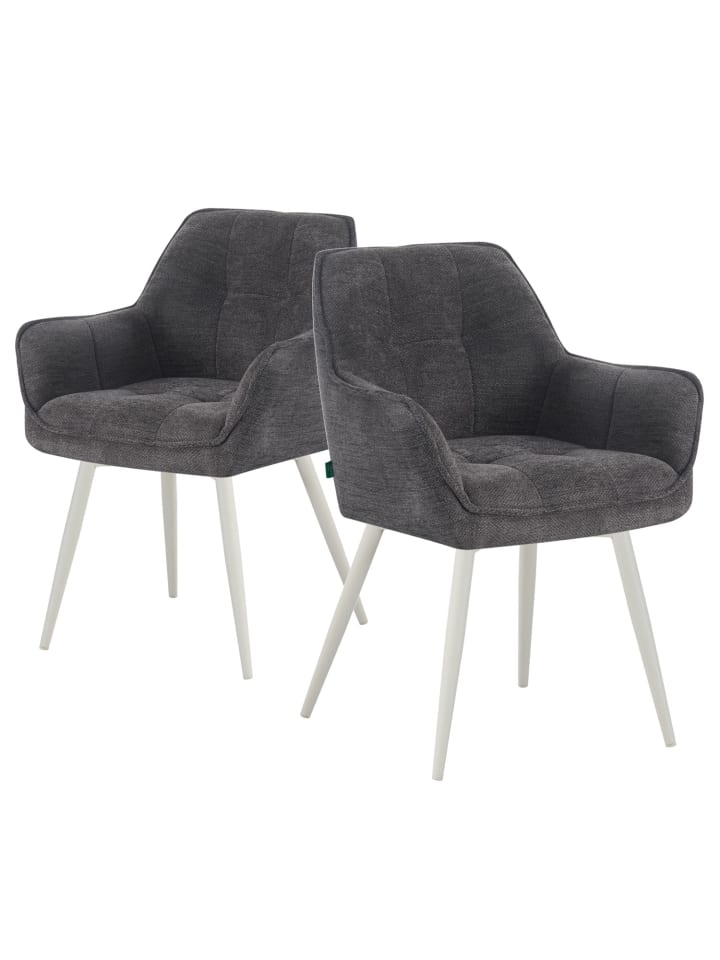DUBI Möbel 2er-Set: Drehstuhl THOMAS-JILL in Schwarz - (B)61 x (H)82 x  (T)62 cm günstig kaufen onesize