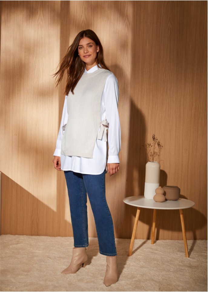 Longbluse aus nachhaltiger Viskose