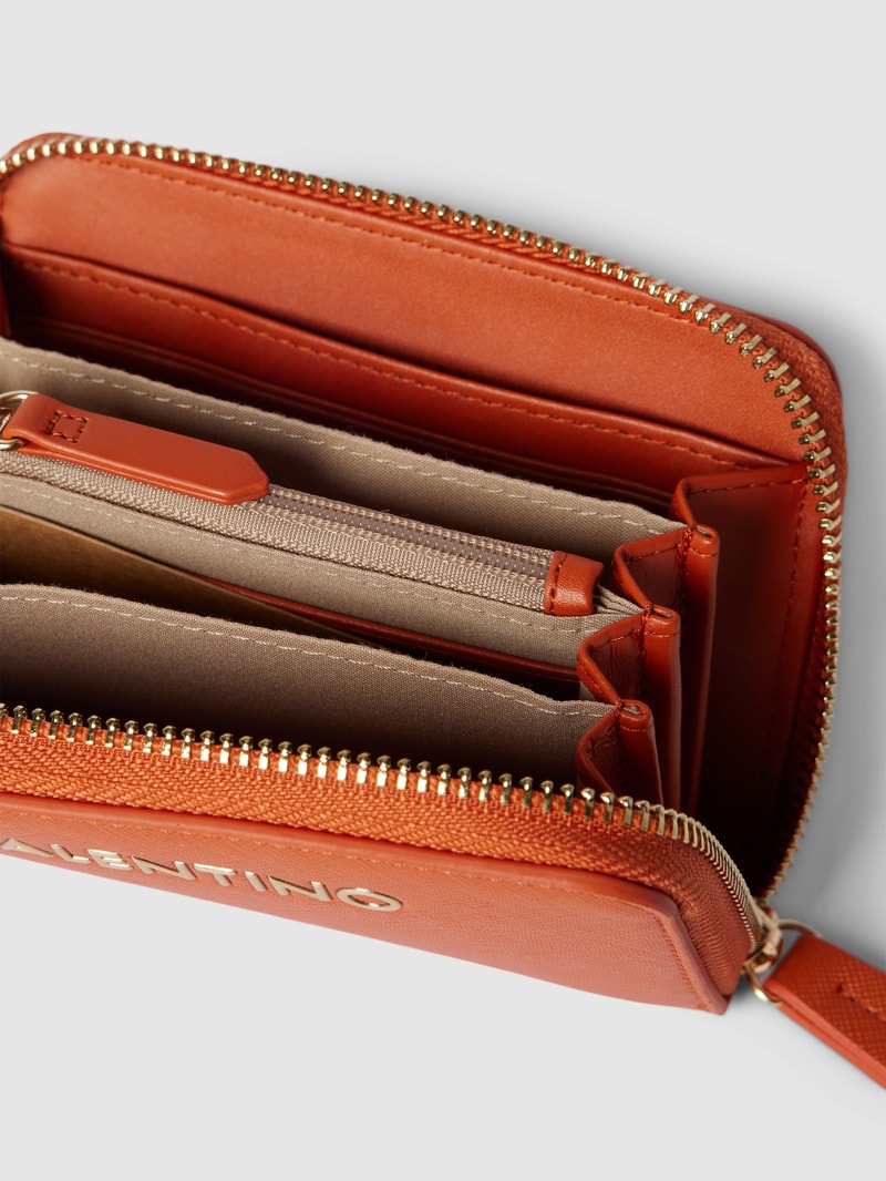 Portemonnaie mit Label-Detail Modell 'ZERO' in dunkel orange
