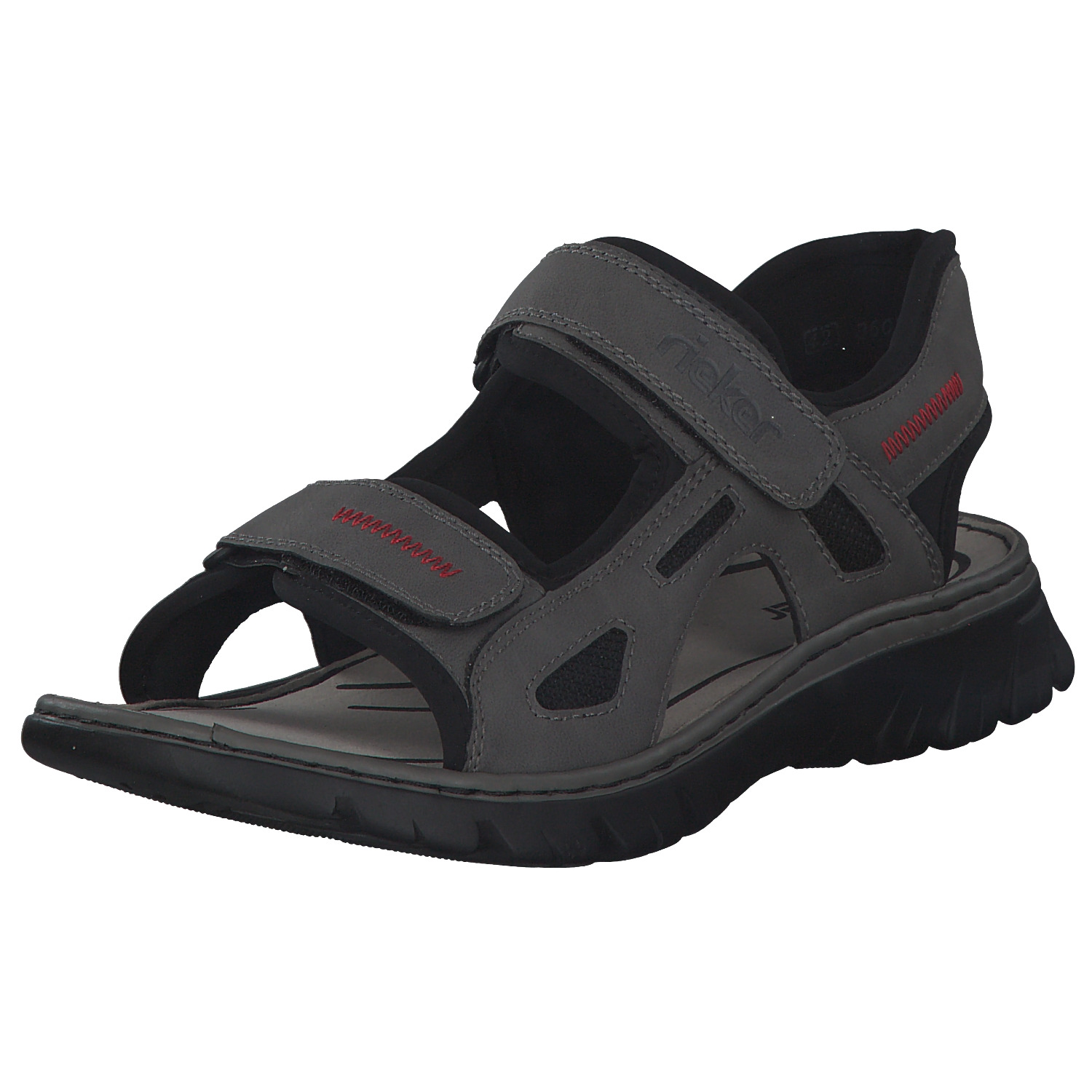 Rieker 26752, Klassische Sandalen, Herren, cenere/black/schwarz