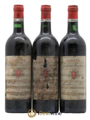 Château Poujeaux  1975 - Lot de 3 Bouteilles