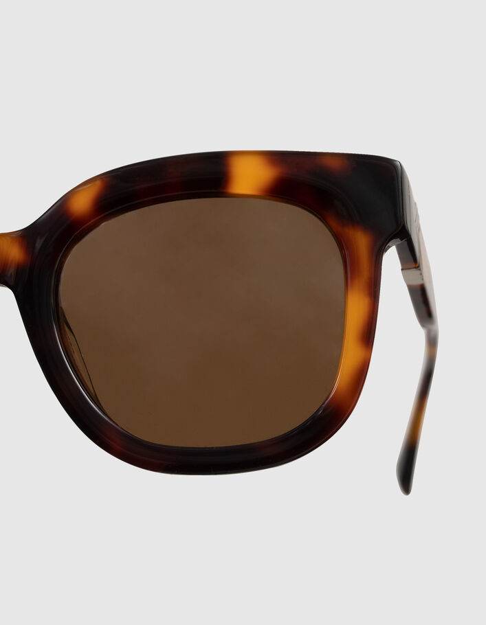 Lunettes solaires miel style oversize papillon Femme