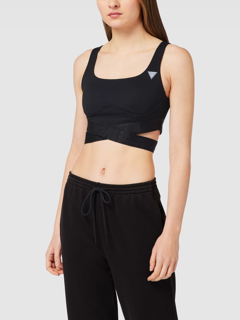 Bustier mit Logo-Bund Modell 'DELICIA ACTIVE TOP' in schwarz