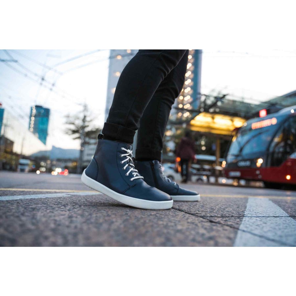 Be Lenka Atlas Navy blaue Winterbarfußschuhe
