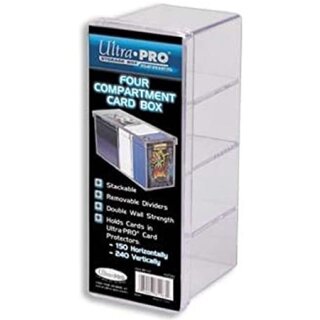 4-Compartment Card Box - Clear (Schutzbox)